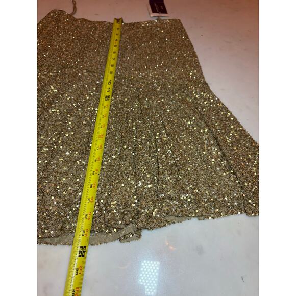 Ralph Lauren Collection Sequin Embellished Skirt Gold Runway Party Formal $5K 8 - Picture 13 of 15